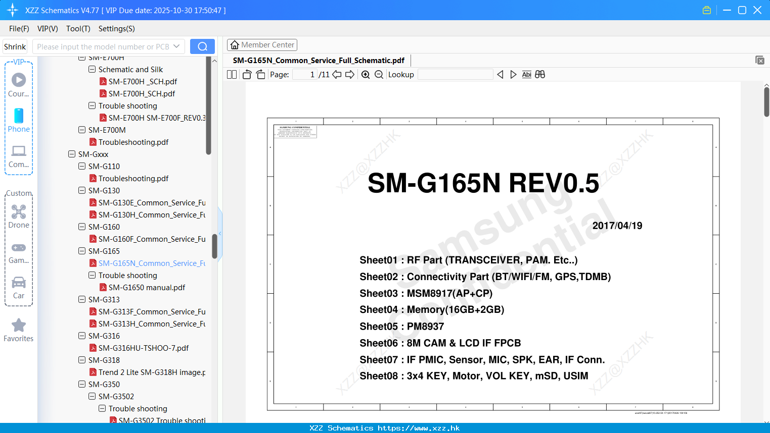 Samsung SM-G165N_Common_Service_Full_Schematic